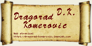 Dragorad Komerović vizit kartica